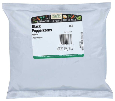 Frontier Herb Black Whole Peppercorn, 16 Ounce -- 6 per case