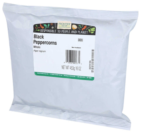 Frontier Herb Black Whole Peppercorn, 16 Ounce -- 6 per case