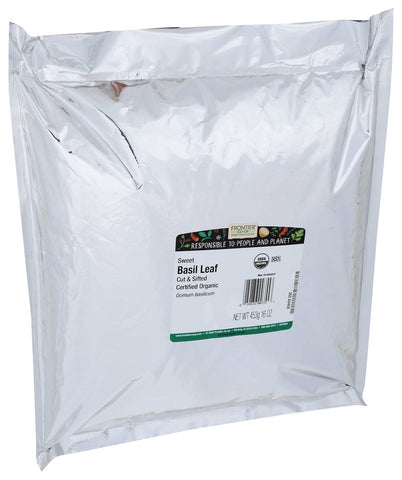 Frontier Herb Organic Bulk Sweet Basil Leaf, 16 Ounce -- 3 per case
