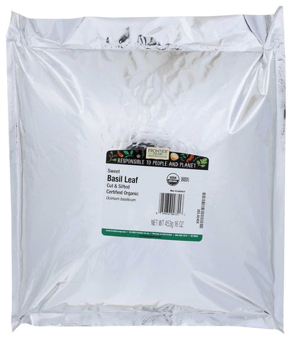 Frontier Herb Organic Bulk Sweet Basil Leaf, 16 Ounce -- 3 per case