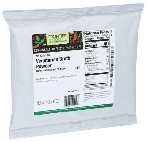 Frontier Herb Chicken Flavored Broth Powder, 1 Pound -- 6 per case