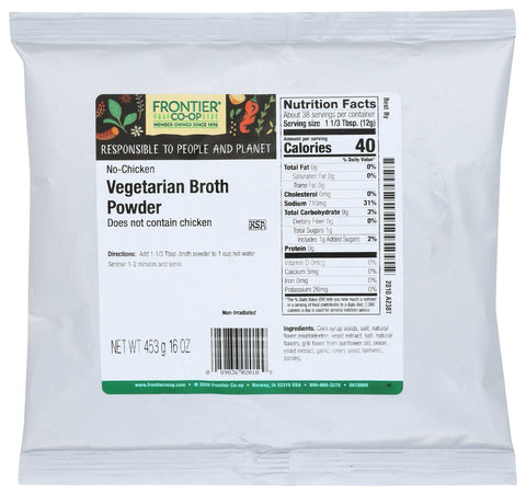 Frontier Herb Chicken Flavored Broth Powder, 1 Pound -- 6 per case