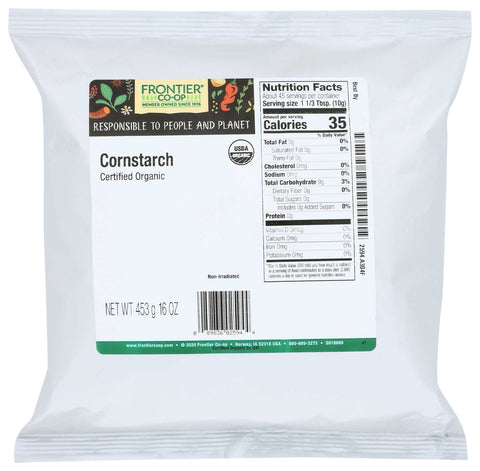 Frontier Co-Op Organic Cornstarch, 16 Ounce -- 6 per case