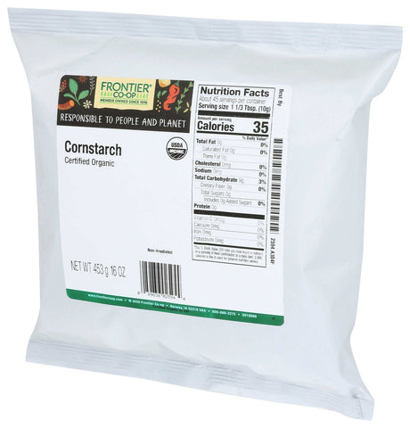 Frontier Co-Op Organic Cornstarch, 16 Ounce -- 6 per case