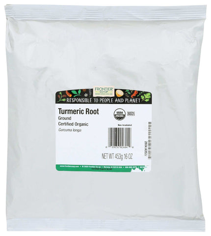 Frontier Herb Organic Ground Turmeric Root Powder, 16 Ounce -- 6 per case