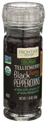 Frontier Herb Organic Gourmet Black Tellicherry Peppercorn, 1.76 Ounce -- 6 per case.