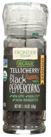 Frontier Herb Organic Gourmet Black Tellicherry Peppercorn, 1.76 Ounce -- 6 per case.