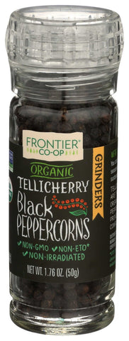 Frontier Herb Organic Gourmet Black Tellicherry Peppercorn, 1.76 Ounce -- 6 per case.