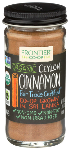 Frontier Herb Organic Ceylon Ground Cinnamon Powder - Seasoning, 1.76 Ounce -- 6 per case.