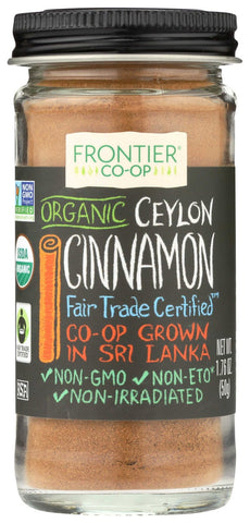 Frontier Herb Organic Ceylon Ground Cinnamon Powder - Seasoning, 1.76 Ounce -- 6 per case.