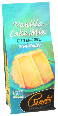 Pamelas Products Classic Vanilla Cake Mix, 21 Ounce -- 6 per case.
