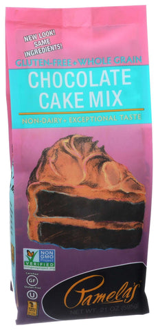 Pamelas Products Chocolate Cake Mix, 21 Ounce -- 6 per case.