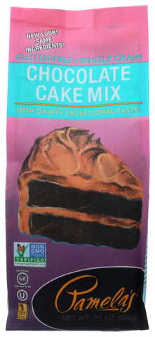 Pamelas Products Chocolate Cake Mix, 21 Ounce -- 6 per case.