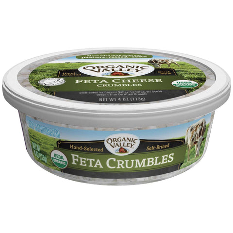 Organic Valley Feta Cheese Crumbles, 4 Ounce -- 12 per case