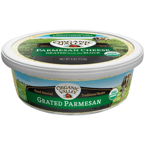 Organic Valley Grated Parmesan Cheese, 4 Ounce -- 12 per case