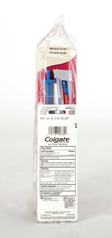 Convenience Valet Colgate Toothpaste with Travel Toothbrush - 6 per combo pack -- 12 packs per case.
