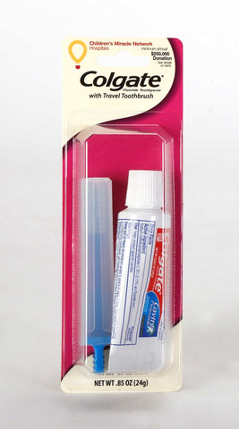 Convenience Valet Colgate Toothpaste with Travel Toothbrush - 6 per combo pack -- 12 packs per case.