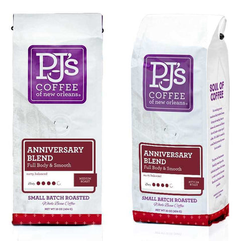 Pjs Coffee Of New Orleans Anniversary Blend Whole Bean Coffee, 1 Pound -- 6 per case