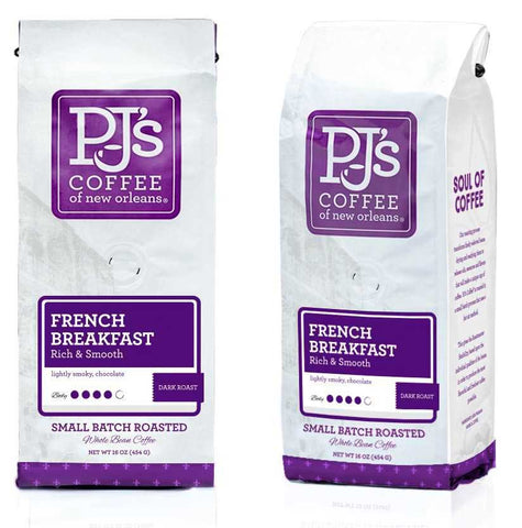 Pjs Coffee Of New Orleans French Breakfast Whole Bean Coffee, 1 Pound -- 6 per case