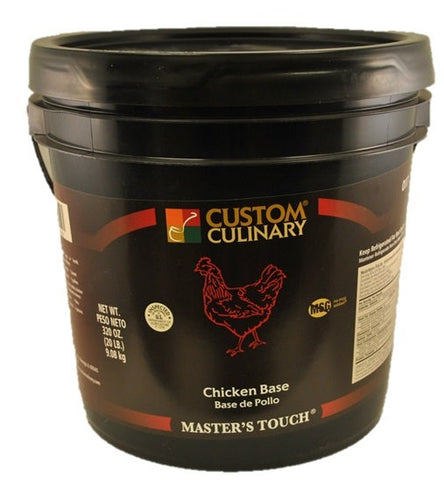 Custom Culinary Chicken Base, No Msg Added, 20 Pound Pail