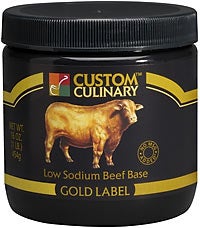 Custom Culinary Gold Label Beef Base, 20 Pound.
