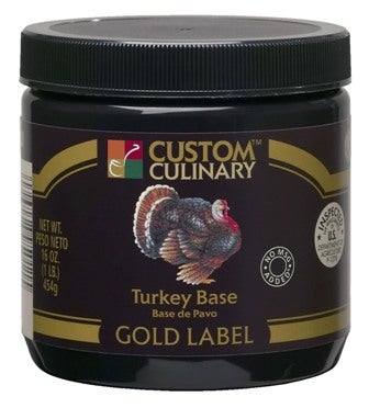 Custom Culinary Gold Label Turkey Base, 20 Pound.