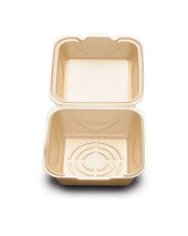 D and W Fine Pack Enviroware Hinged Wheat Foam Container, 5 inch -- 500 per case.