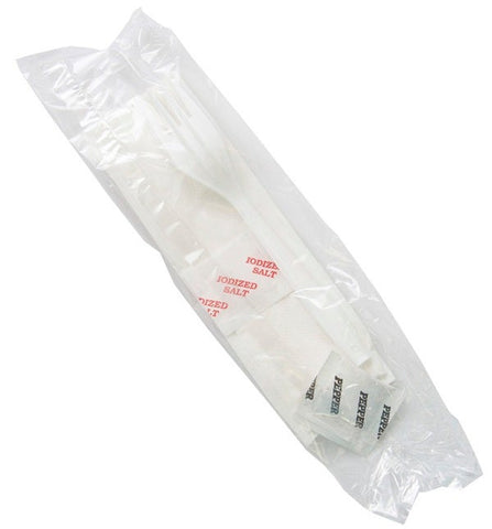 Senate Salt and Pepper Fork and Napkin Kit -- 250 per case