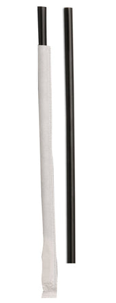 D and W Fine Pack Ebony Giant Wrapped Straw, 8.5 inch -- 7200 per case.