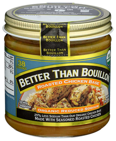 Better Than Bouillon Organic Reduced Sodium Roasted Chicken Base, 8 Ounce -- 6 per case