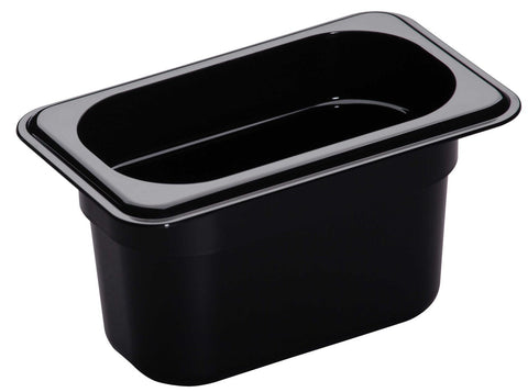 Cambro One Ninth Size Food Pan, Black, 4 inch -- 6 per case