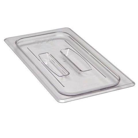 Cambro Camwear Polycarbonate Clear Third Size Food Pan Lid with Handle