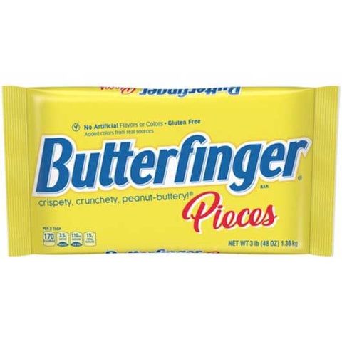 Nestle Butterfinger Pieces Candy - Bag, 3 Pound -- 6 per case.