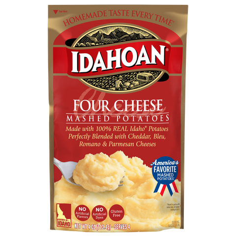 Idahoan Four Cheese Mashed Potatoes, 4 oz Pouch