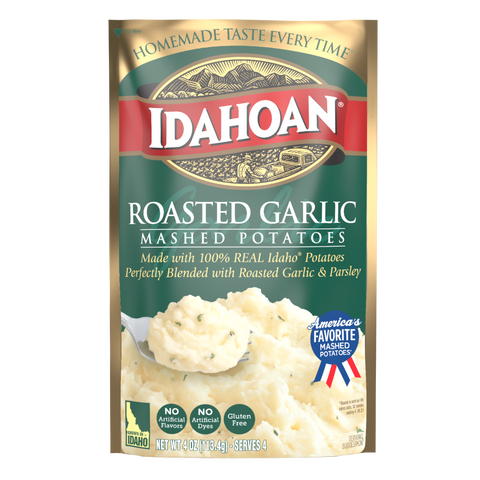 Idahoan Roasted Garlic Mashed Potatoes, 4 oz Pouch