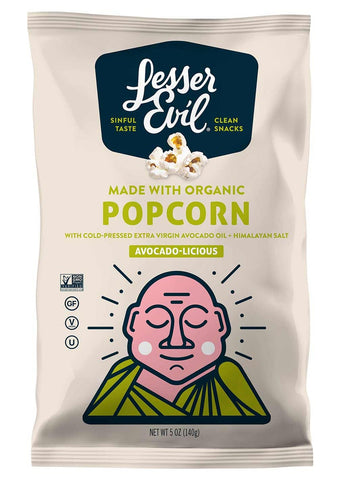 LesserEvil Organic Avocado Licious Popcorn, 5 Ounce -- 12 per case