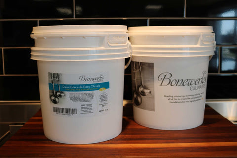 Bonewerks Culinarte Demi Glace de Porc Classic Pork Base, 16 Pound.