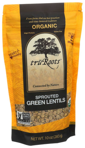 Truroots Organic Sprouted Green Lentil, 10 Ounce -- 6 per case.