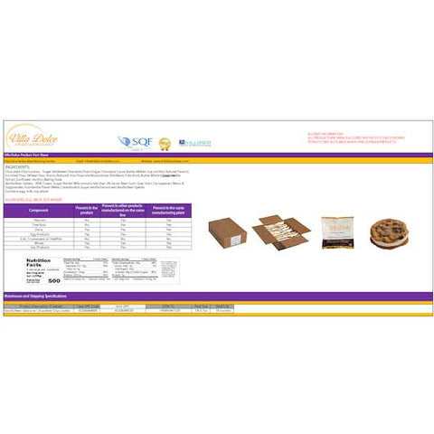 Villa Dolce Vanilla Bean Chocolate Chip Sandwich Cookie, 5.7 Ounce -- 18 per case