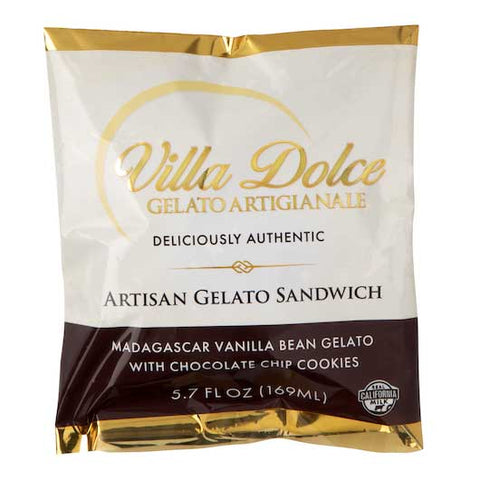 Villa Dolce Vanilla Bean Chocolate Chip Sandwich Cookie, 5.7 Ounce -- 18 per case