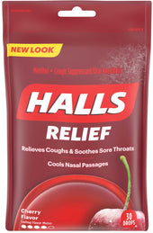 Halls Mixed Flavor Cough Relief Drops - 30 pieces per pack -- 72 per case