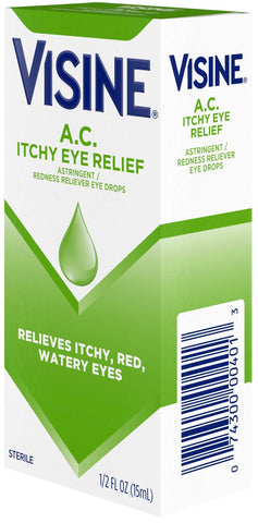 Visine Itchy Eye Relief, 0.5 Fluid Ounce -- 36 per case