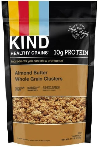 Kind Snacks Healthy Grain Almond Butter Whole Grain Clusters, 11 Ounce -- 6 per case.