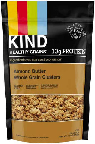 Kind Snacks Healthy Grain Almond Butter Whole Grain Clusters, 11 Ounce -- 6 per case.