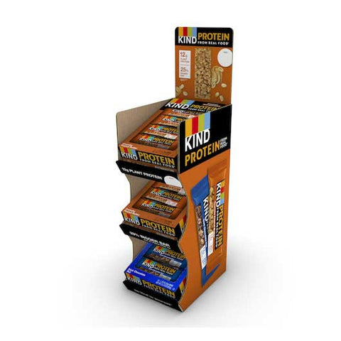 Kind Snacks Crunchy Peanut Butter and Double Dark Chocolate Nut Protein Bar - Counter Shipper -- 36 per case