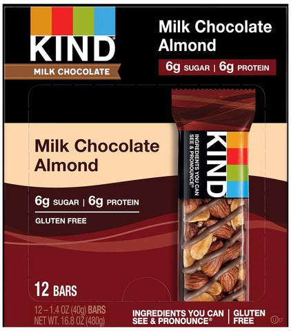 Kind Snacks Milk Chocolate Almond Bar, 1.4 Ounce -- 72 per case