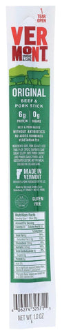 Vermont Smoke and Cure Original Beef and Pork Stick, 1 Ounce -- 24 per case