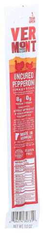 Vermont Smoke and Cure Turkey Pepperoni Real Sticks, 1 Ounce -- 24 per case.