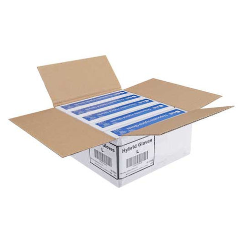 Spectrum Large Poly Hybrid Gloves - 200 count per pack -- 5 packs per case