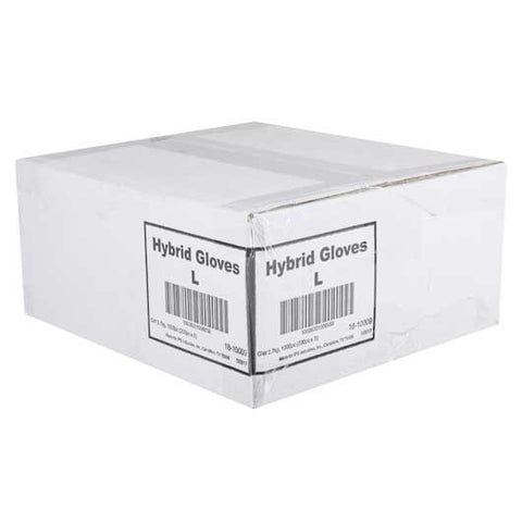 Spectrum Large Poly Hybrid Gloves - 200 count per pack -- 5 packs per case